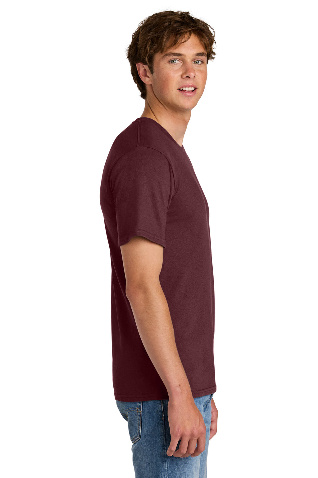 AthlMaroon Port & Co Easy Cotton Tee PC43