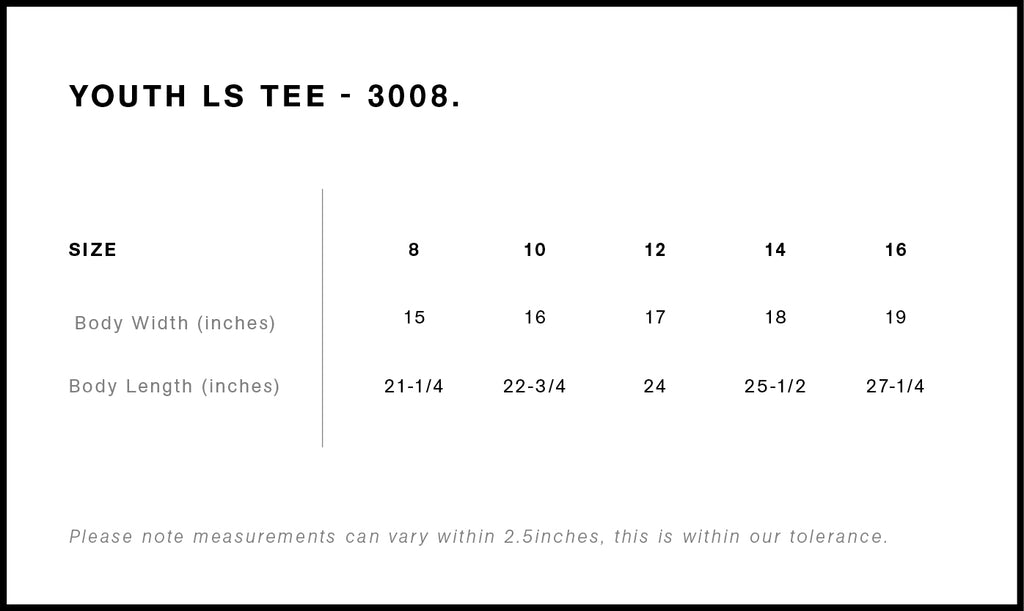 Youth Staple L/S Tee | 3008  grouped