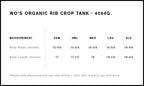 Wo's Organic Rib Crop Tank | 4064G  grouped