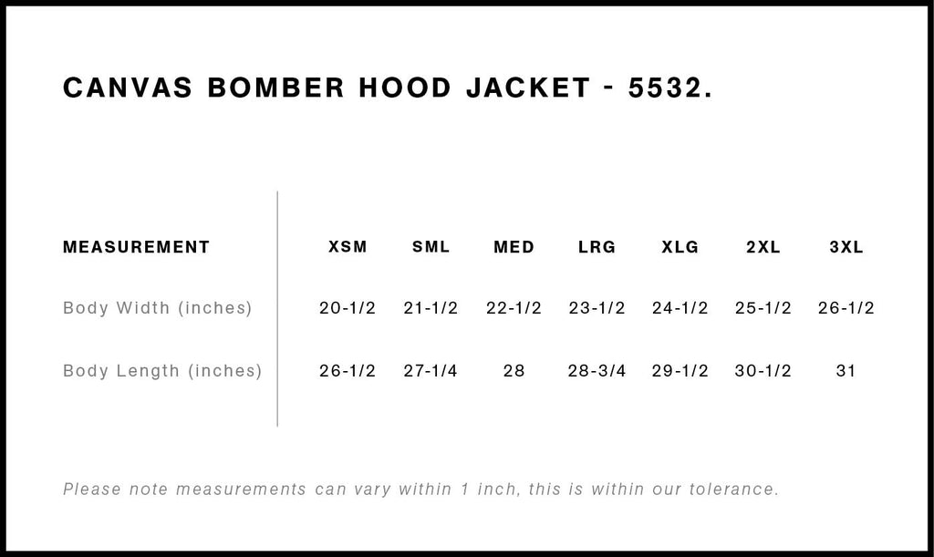 Canvas Bomber Hood Jacket | 5532  grouped