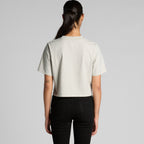 Rear View of  Wo's Heavy Faded Crop Tee | 4089  grouped