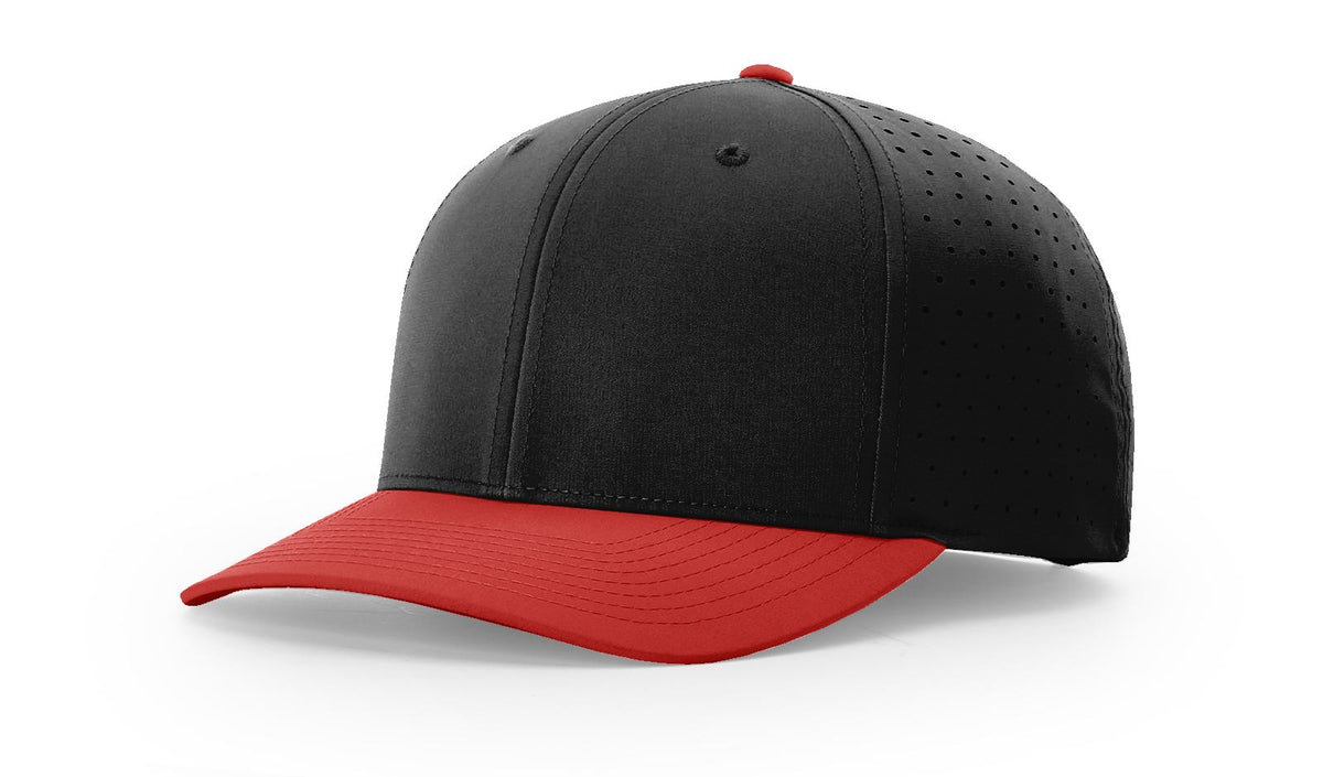 Black/Red Laser Perf R-Flex Snapback