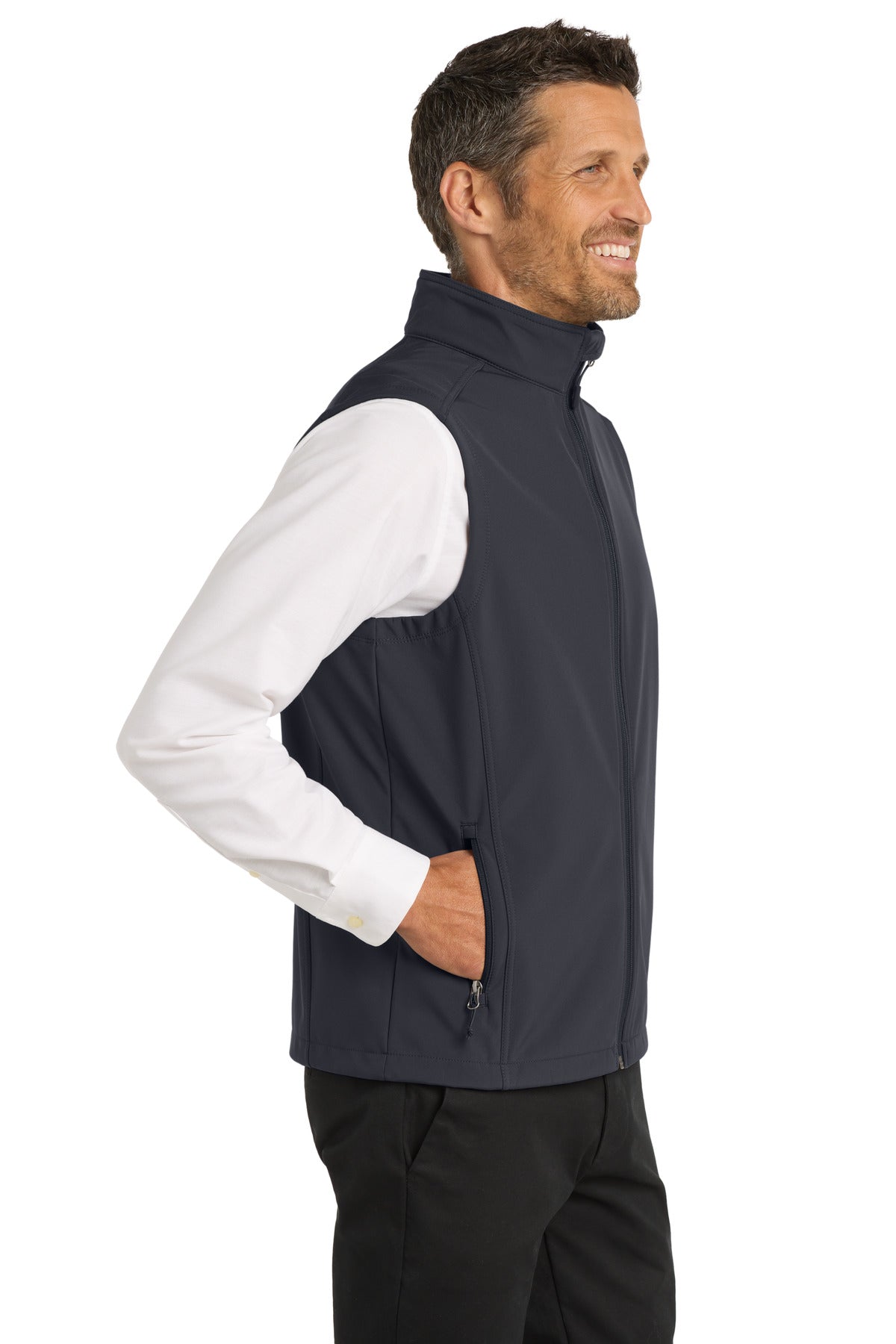 Batlshp Grey Port Authority Core Soft Shell Vest. J325