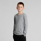 Rear View of  Youth Staple L/S Tee | 3008  grouped