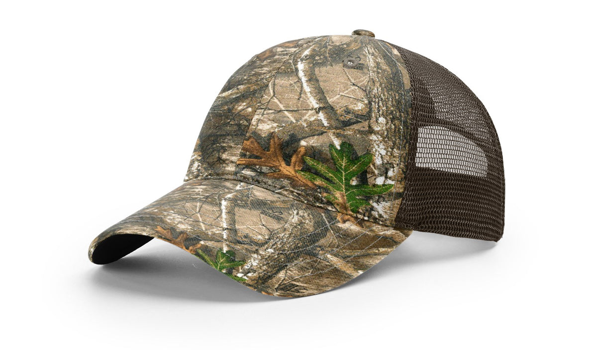 Realtree Edge/Brown Garment Washed Printed Trucker