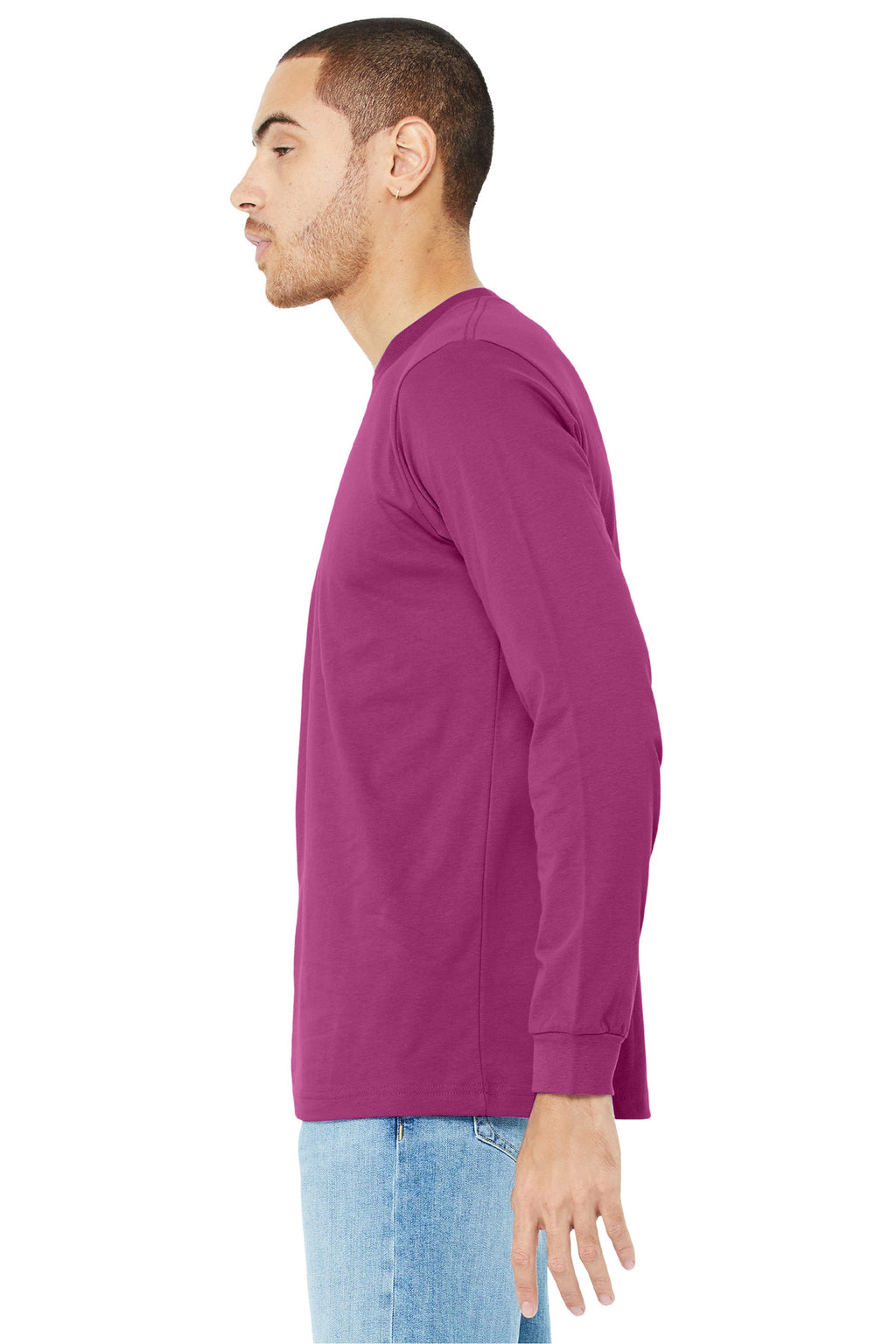 Berry BELLA+CANVAS Unisex Jersey Long Sleeve Tee. BC3501