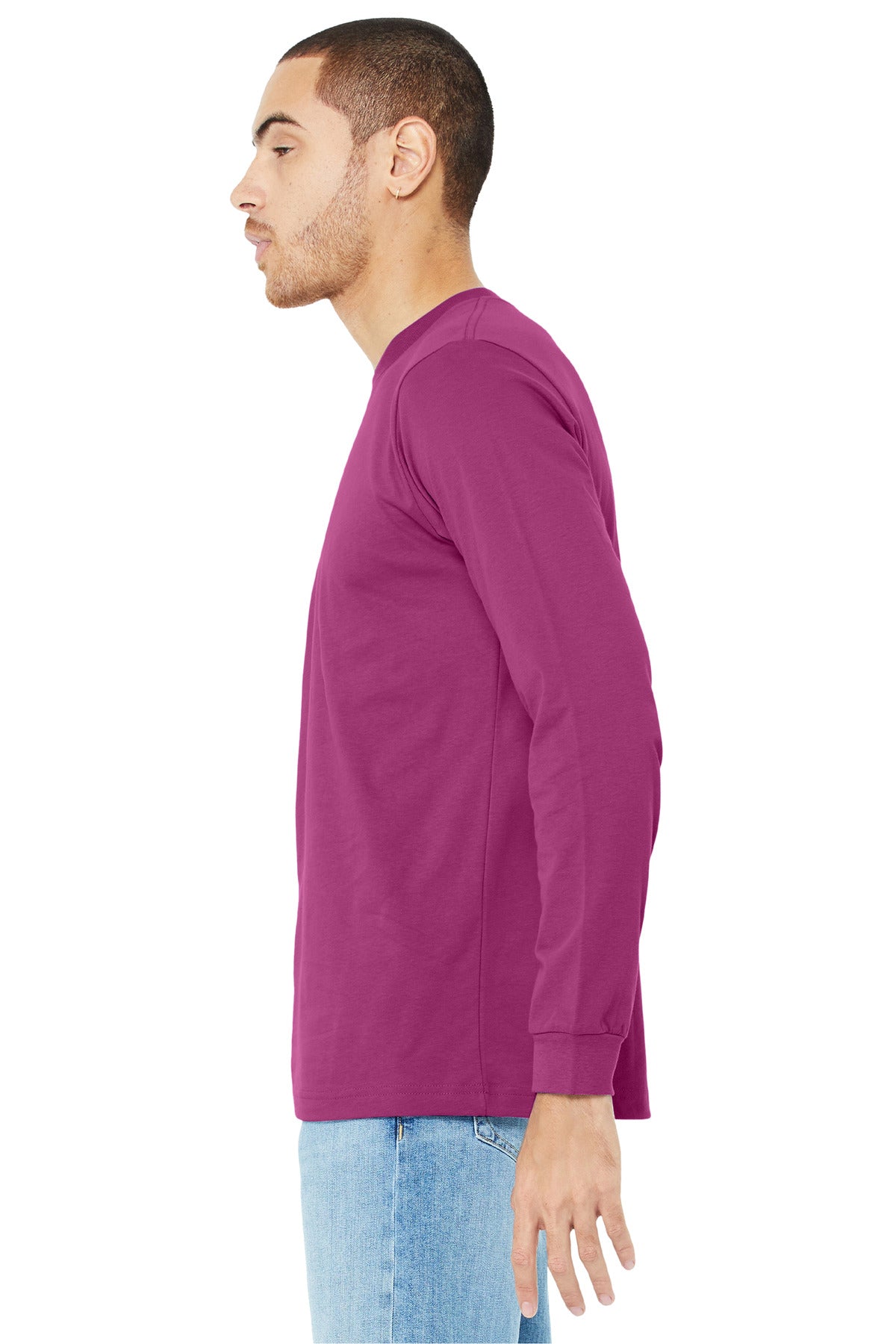 Berry BELLA+CANVAS Unisex Jersey Long Sleeve Tee. BC3501