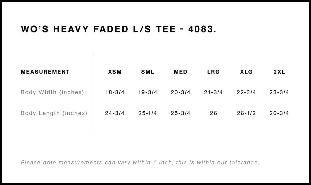 Wo's Heavy Faded L/S Tee | 4083  grouped