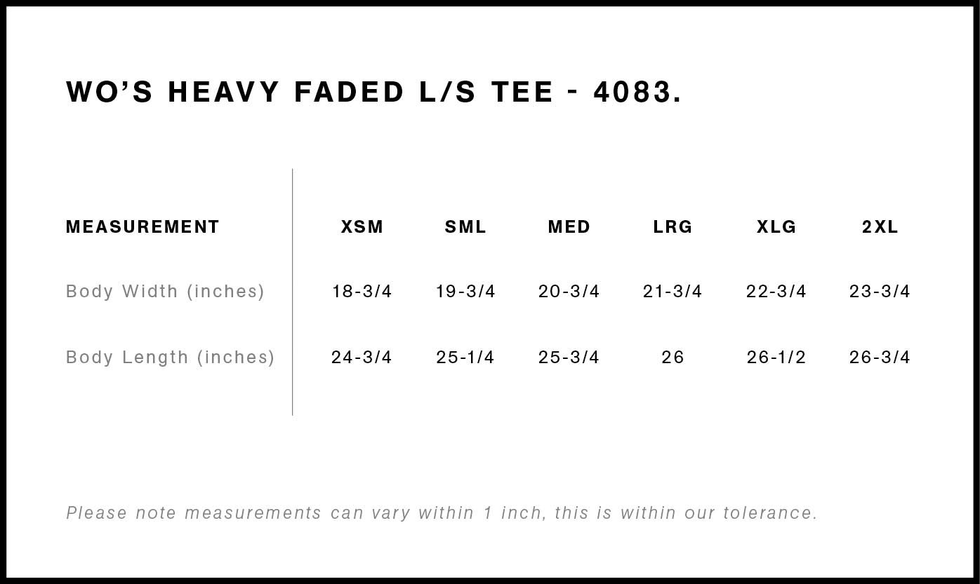 Wo's Heavy Faded L/S Tee | 4083  grouped