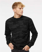 Black Camo Midweight Crewneck Sweatshirt - SS3000