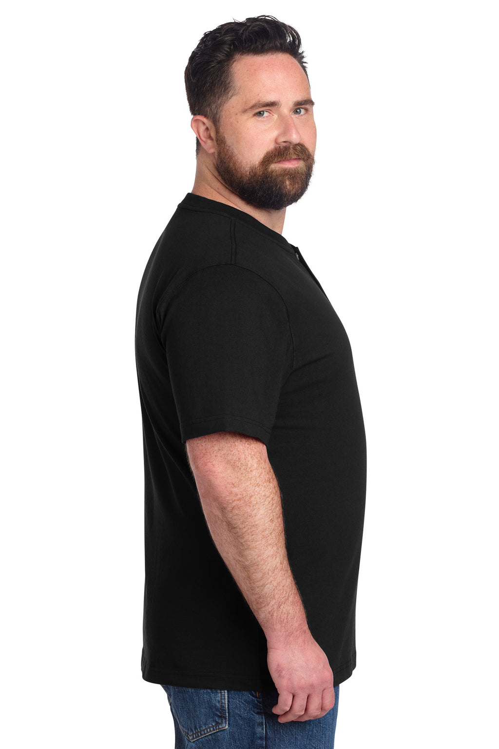 Black Carhartt Short Sleeve Henley T-Shirt CTK84