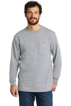 Black Carhartt Workwear Pocket Long Sleeve T-Shirt. CTK126