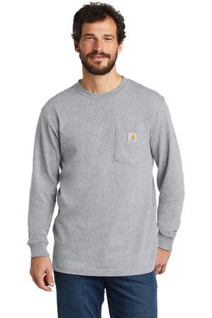 Black Carhartt Workwear Pocket Long Sleeve T-Shirt. CTK126
