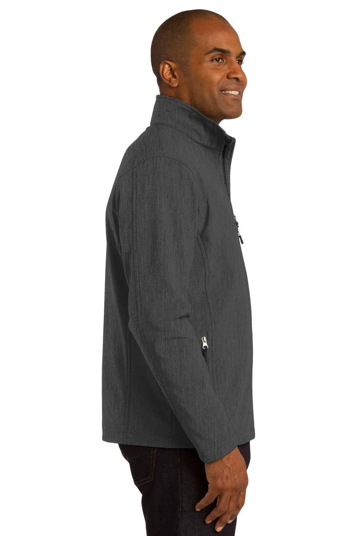 Black Char Hth Port Authority Core Soft Shell Jacket. J317