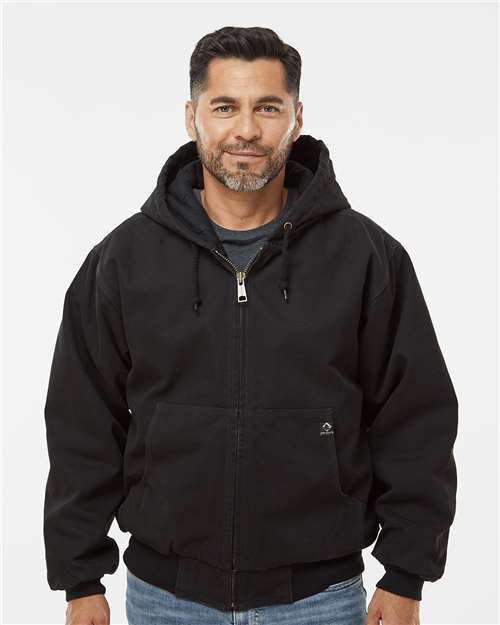 Black Cheyenne Boulder Cloth™ Hooded Jacket with Tricot Quilt Lining - 5020