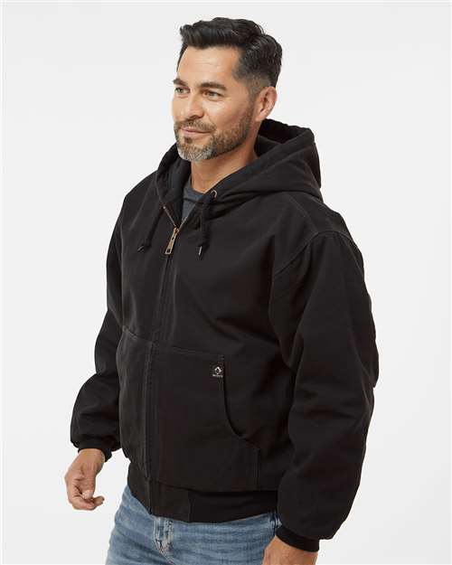 Black Cheyenne Boulder Cloth™ Hooded Jacket with Tricot Quilt Lining - 5020