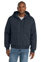 Black CornerStone - Duck Cloth Hooded Work Jacket. J763H