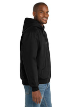 Black CornerStone - Duck Cloth Hooded Work Jacket. J763H