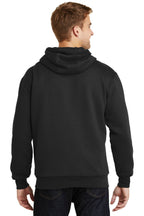 Black CornerStone - Heavyweight Full-Zip Hooded Sweatshirt with Thermal Lining. CS620