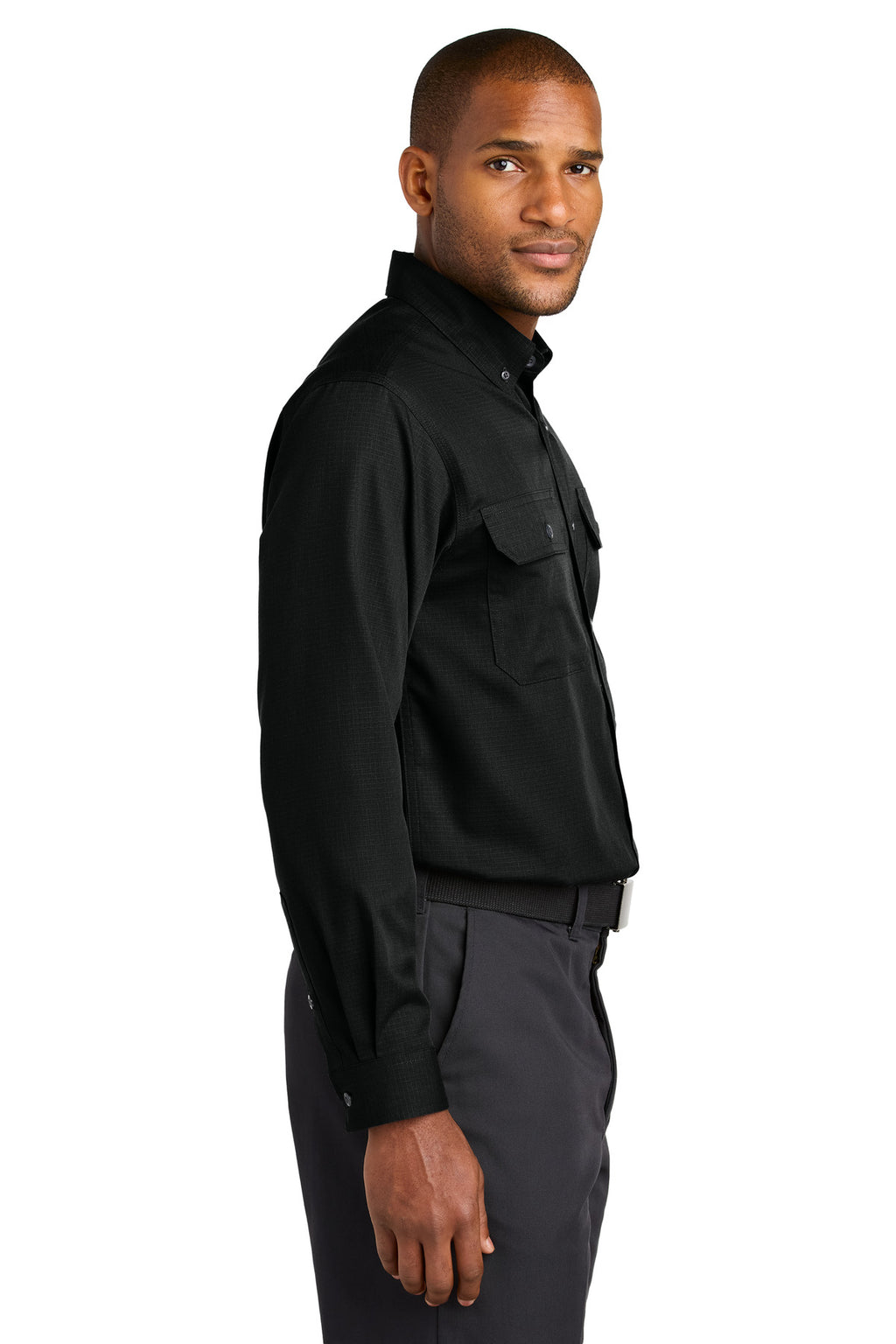 Black CornerStone Long Sleeve Select Ripstop Shirt CSW174