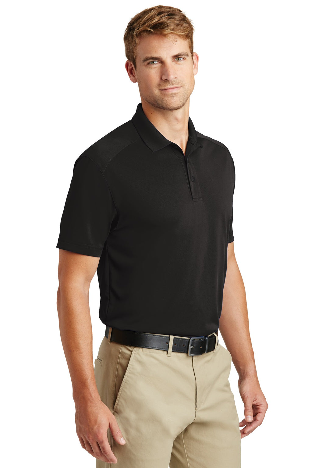 Black CornerStone Select Lightweight Snag-Proof Polo. CS418