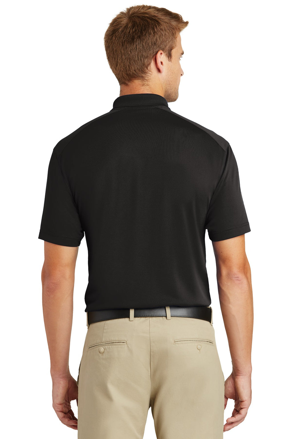 Black CornerStone Select Lightweight Snag-Proof Polo. CS418