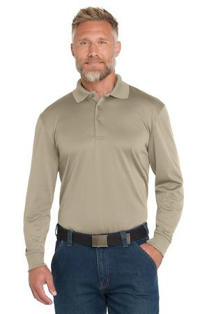 Black CornerStone Select Snag-Proof Long Sleeve Polo. CS412LS