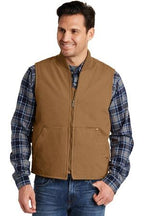 Black CornerStone Washed Duck Cloth Vest. CSV40