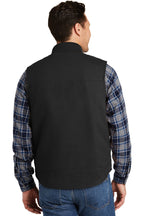 Black CornerStone Washed Duck Cloth Vest. CSV40