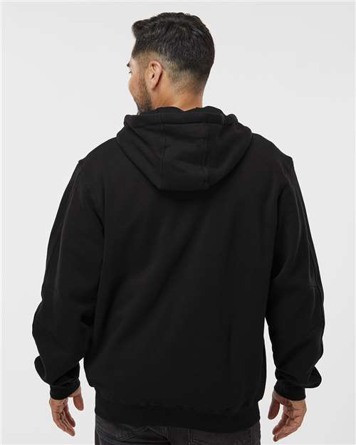 Black Crossfire Heavyweight Power Fleece Hooded Jacket with Thermal Lining - 7033
