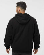 Black Crossfire Heavyweight Power Fleece Hooded Jacket with Thermal Lining - 7033