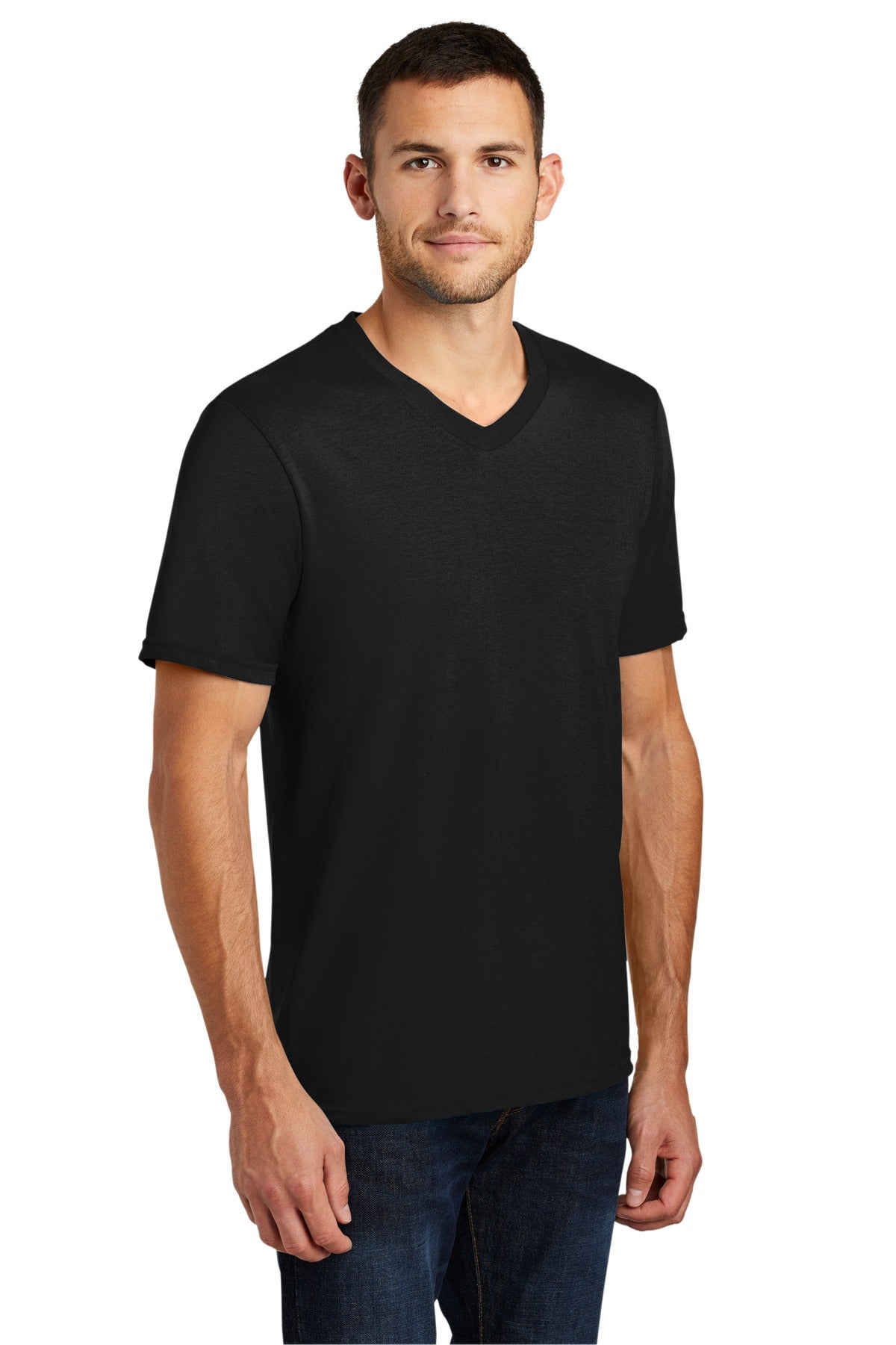 Black District Very Important Tee V-Neck. DT6500