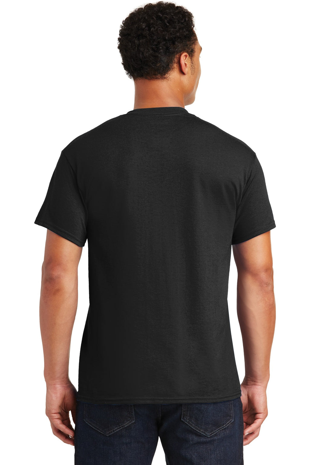 Black Gildan DryBlend 50 Cotton/50 Poly T-Shirt. 8000