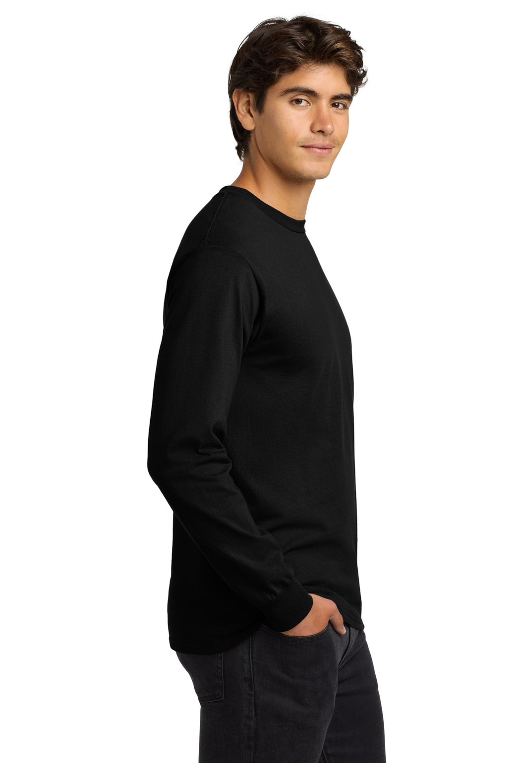 Black Gildan - Ultra Cotton 100% US Cotton Long Sleeve T-Shirt. G2400