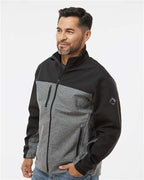 Black Heather/ Black Motion Soft Shell Jacket Tall Sizes - 5350T