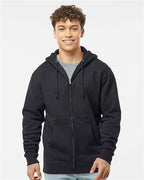Black Heavyweight Full-Zip Hooded Sweatshirt - IND4000Z
