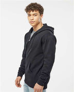 Black Heavyweight Full-Zip Hooded Sweatshirt - IND4000Z