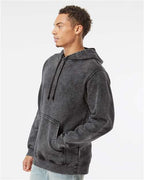 Black Midweight Mineral Wash Hooded Sweatshirt - PRM4500MW