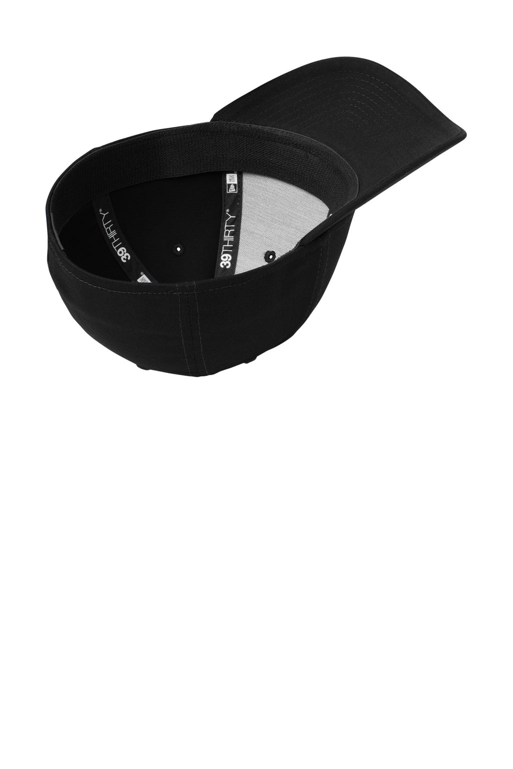 Black New Era - Structured Stretch Cotton Cap. NE1000