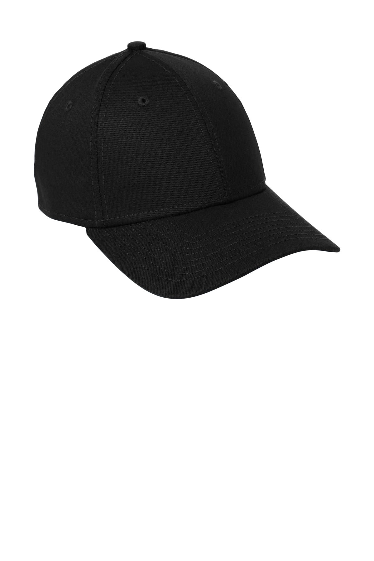 Black New Era - Structured Stretch Cotton Cap. NE1000
