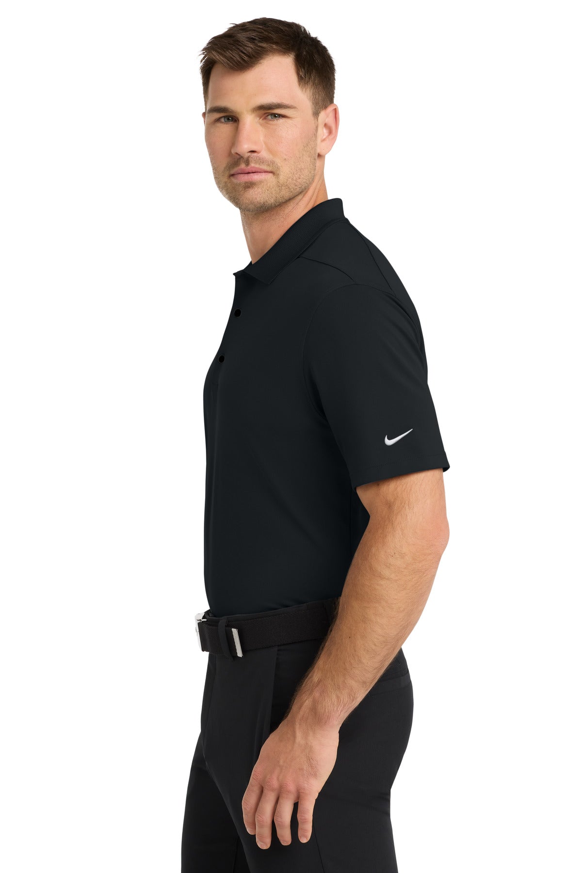 Black Nike Dri-FIT Micro Pique 2.0 Polo NKDC1963