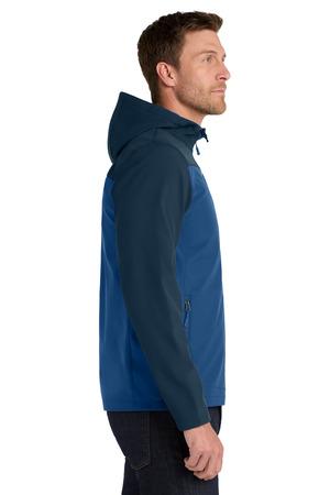 Black Port Authority Hooded Core Soft Shell Jacket. J335