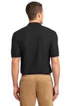 Black Port Authority Silk Touch Polo K500