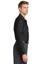Black Red Kap Long Sleeve Industrial Work Shirt. SP14