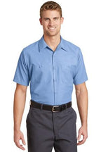 Black Red Kap Short Sleeve Industrial Work Shirt. SP24