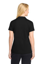 Black Sport-Tek Women's Micropique Sport-Wick Polo. LST650