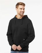 Black Woodland Fleece Hooded Pullover - 7035