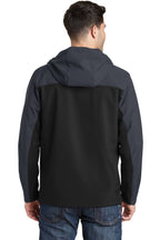 Black/Batl Gry Port Authority Hooded Core Soft Shell Jacket. J335