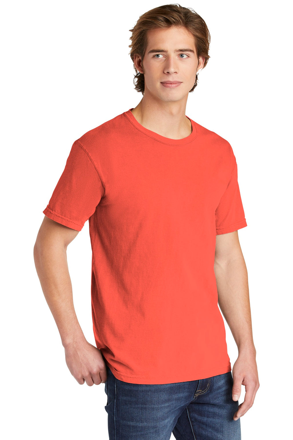 Bright Salmon COMFORT COLORS Heavyweight Ring Spun Tee. 1717