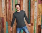 Bright White District Perfect Weight Long Sleeve Tee. DT105